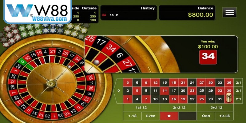 Các loại cửa cược đa dạng trong Roulette online